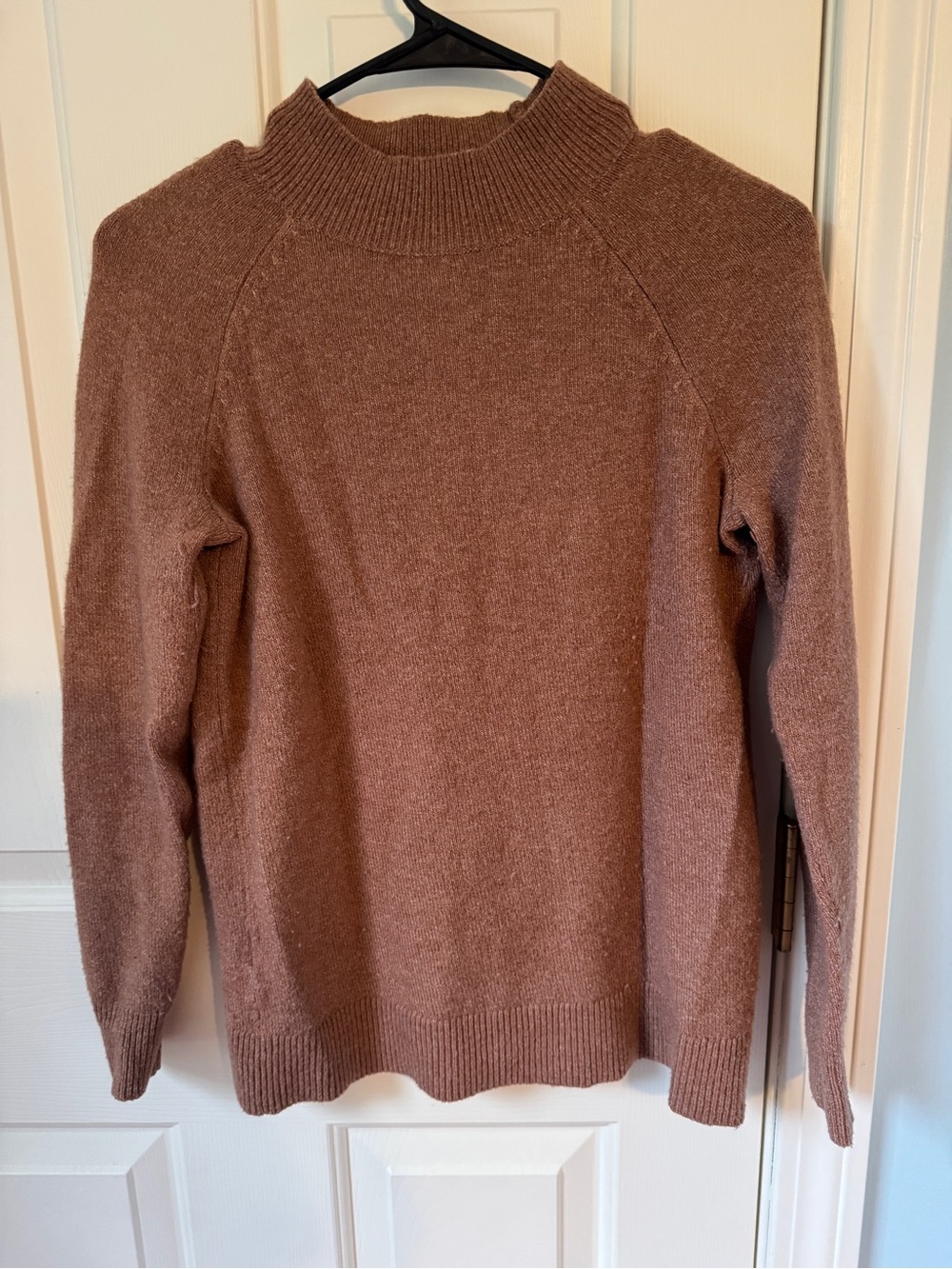 LOFT Women's Brown Mock Neck Sweater